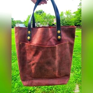 Leather Crossbody Tote